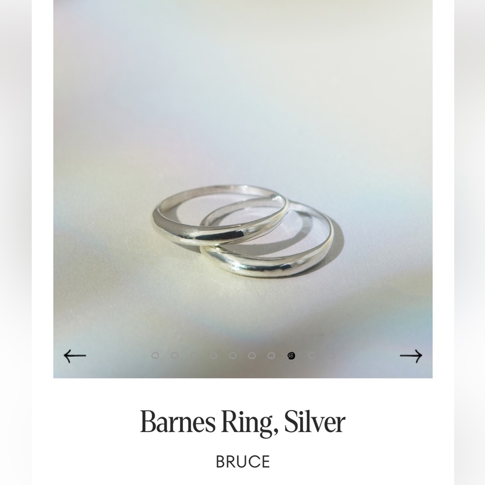 2 Bruce Barnes Rings Sterling Silver Size 5